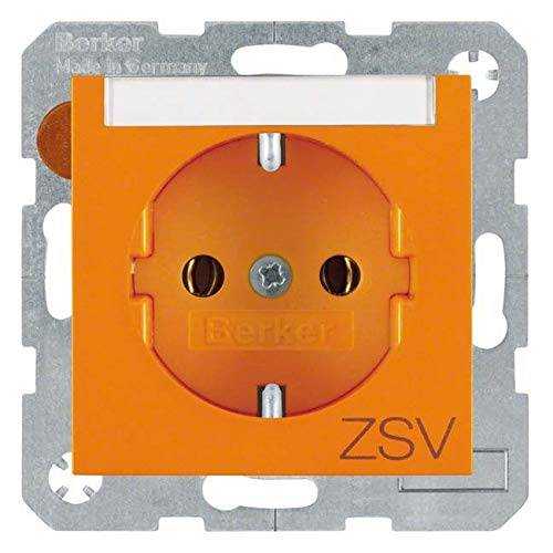 Berker 47508914 Steckdose SCHUKO mit Beschriftungsfeld und Aufdruck S.1/B.3/B.7 orange, glänzend Mesch Shop Berker 47508914 Steckdose SCHUKO mit Beschriftungsfeld und Aufdruck S.1/B.3/B.7 orange, glänzend Mesch Shop